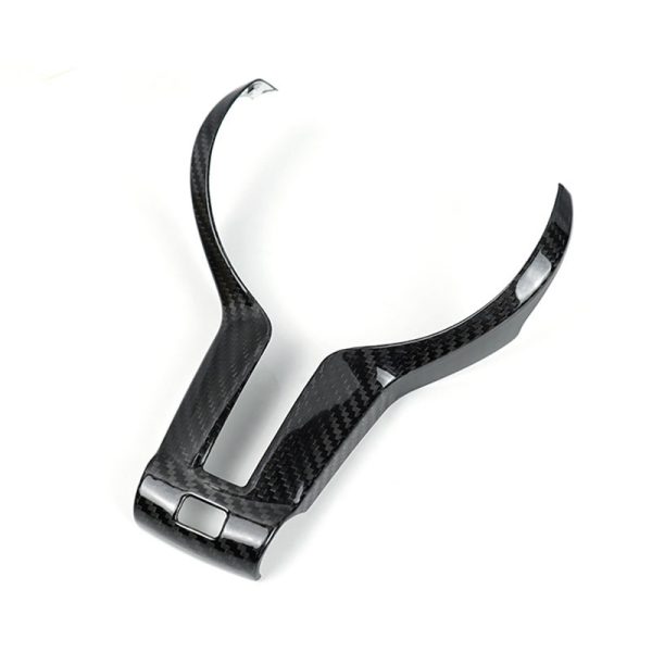 Carbon fiber bmw steering wheel trim black