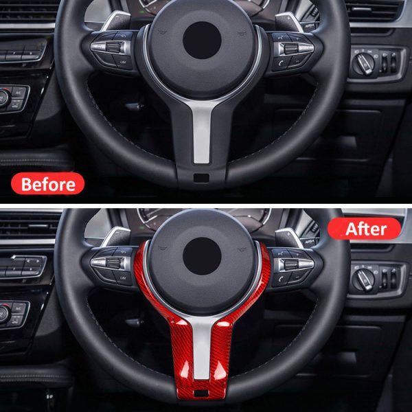 Carbon fiber steering wheel trim install