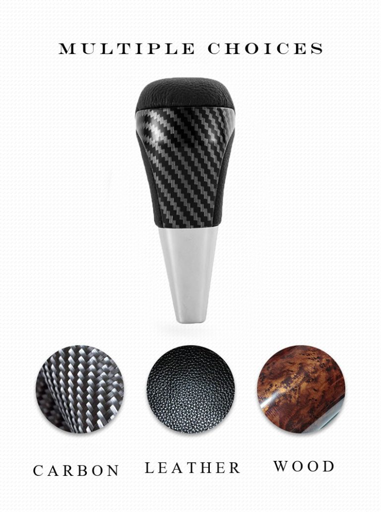 Genuine Toyota PU Leather Shift Knob For Hilux Revo 2015-2019 – Silver/Black, Automatic