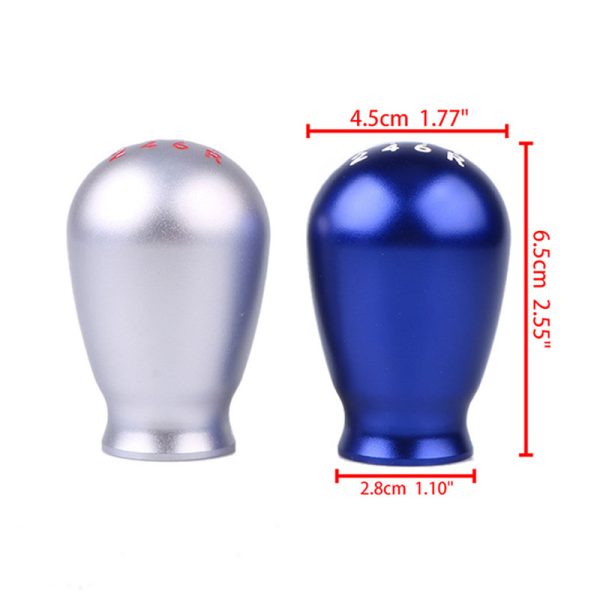 Teardrop-shaped gear knob size