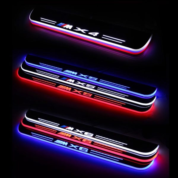 White Red Blue Door Sill Lights BMW