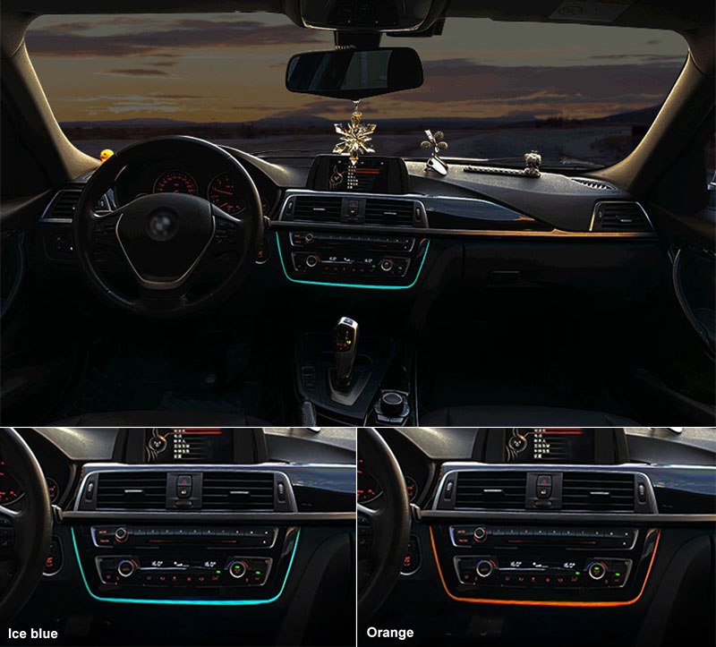 bmw interior ambient light blue & orange