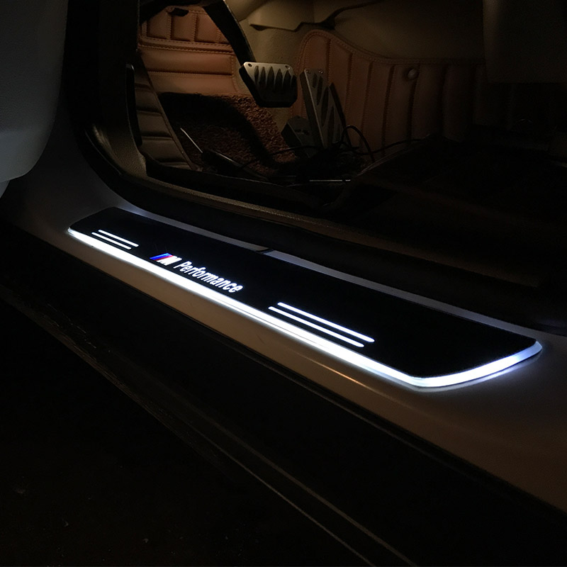 white color bmw door sill light
