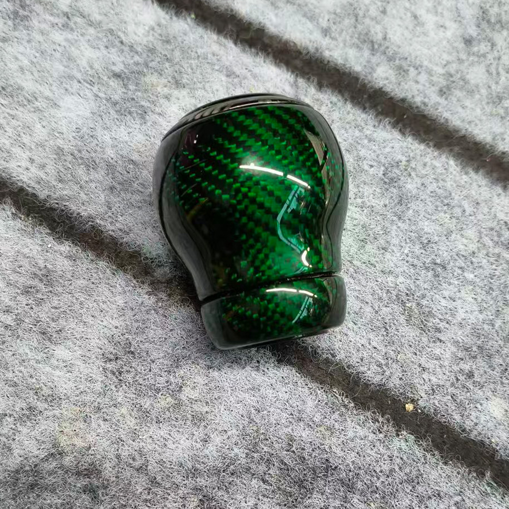 green BRZ carbon fiber shift knob