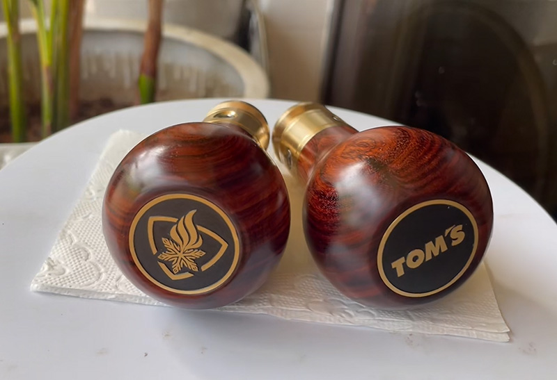 logo customization wood shifter for bmw