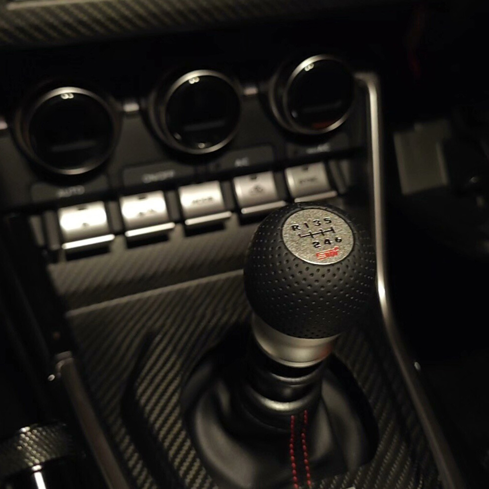 6 Speed Sti Gear Shift Knob Aluminum leather