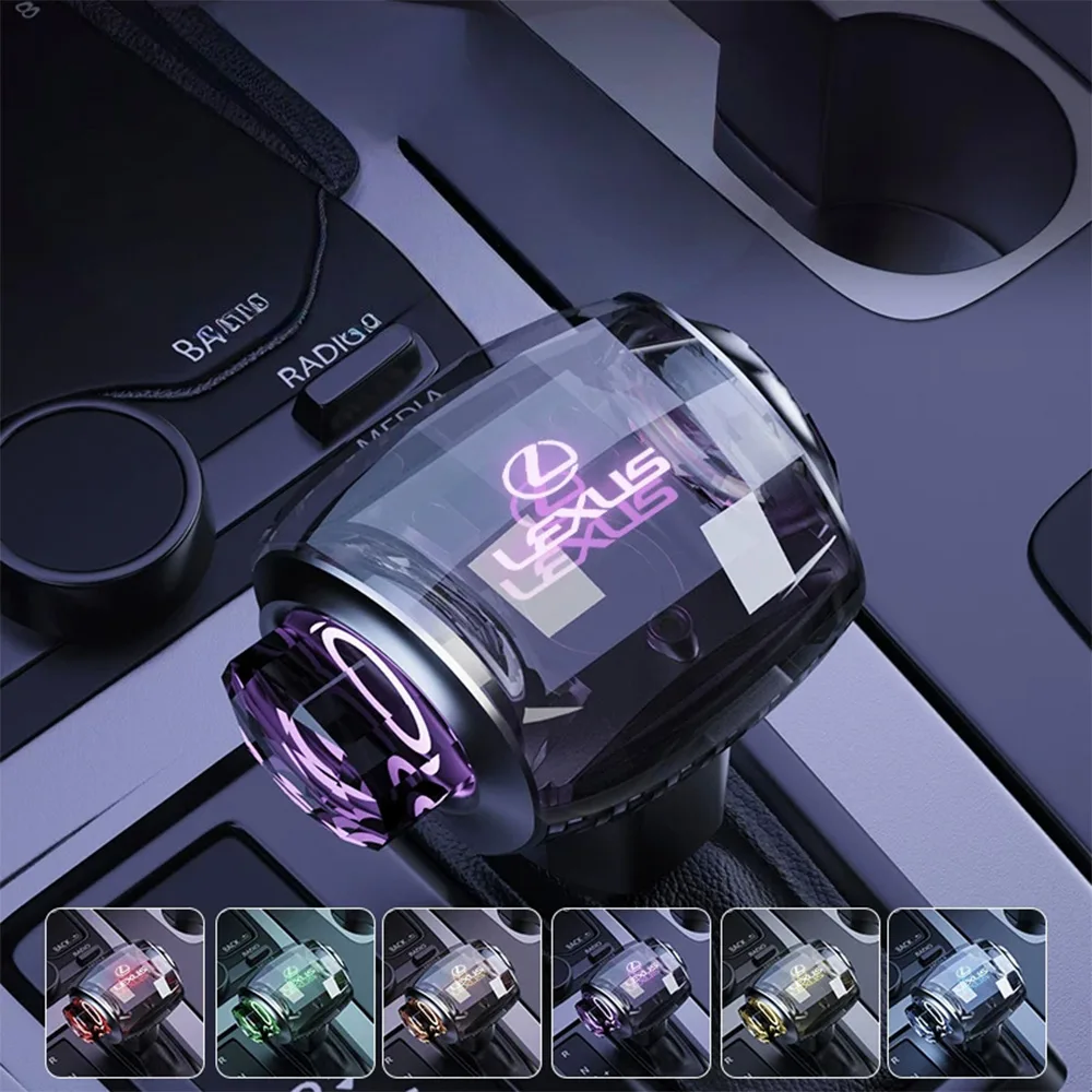 Touch-Activated 7-Color Crystal Shift Knob for Lexus ES & UX 5 lexus crystal shift knob 7 color